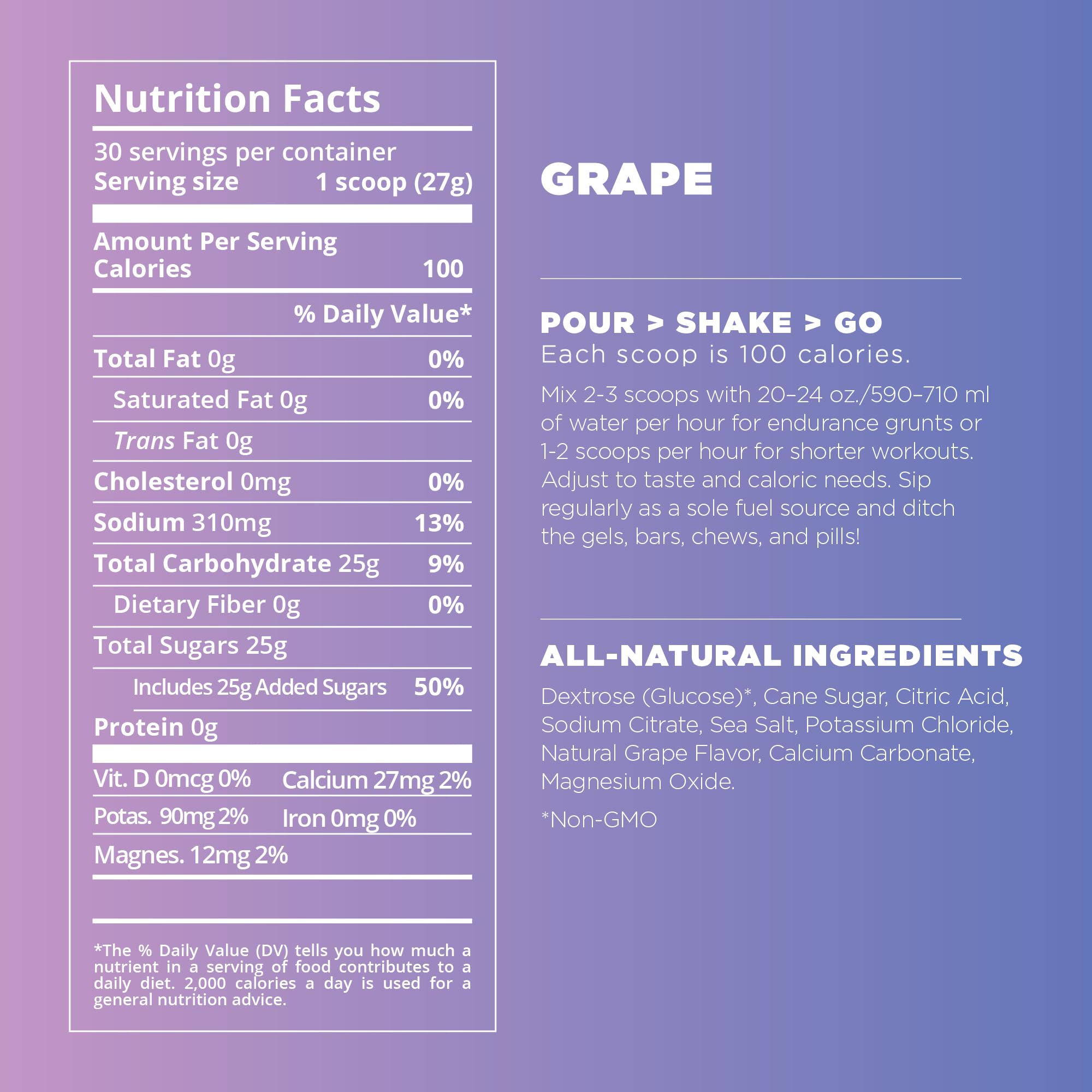 Tailwind Endurance Fuel packaging and label highlighting vegan, gluten-free