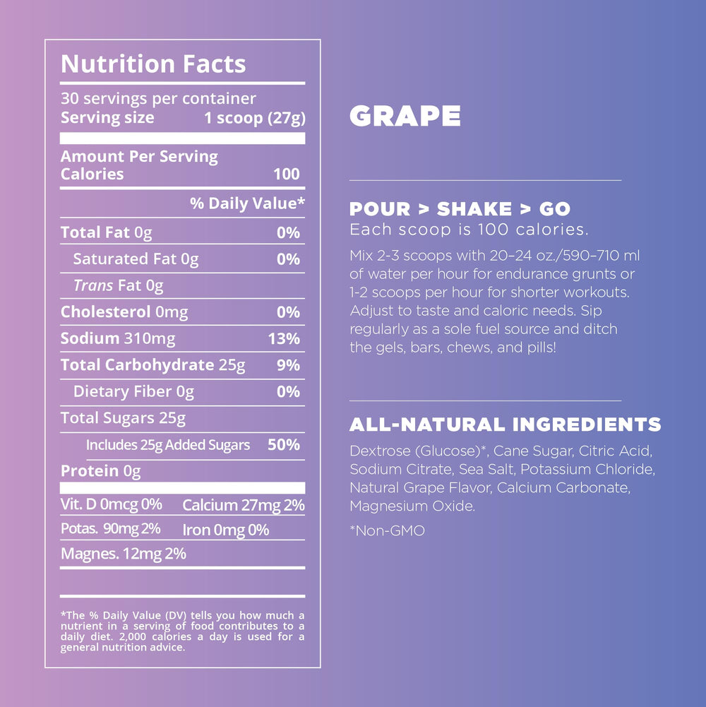 Tailwind Endurance Fuel packaging and label highlighting vegan, gluten-free