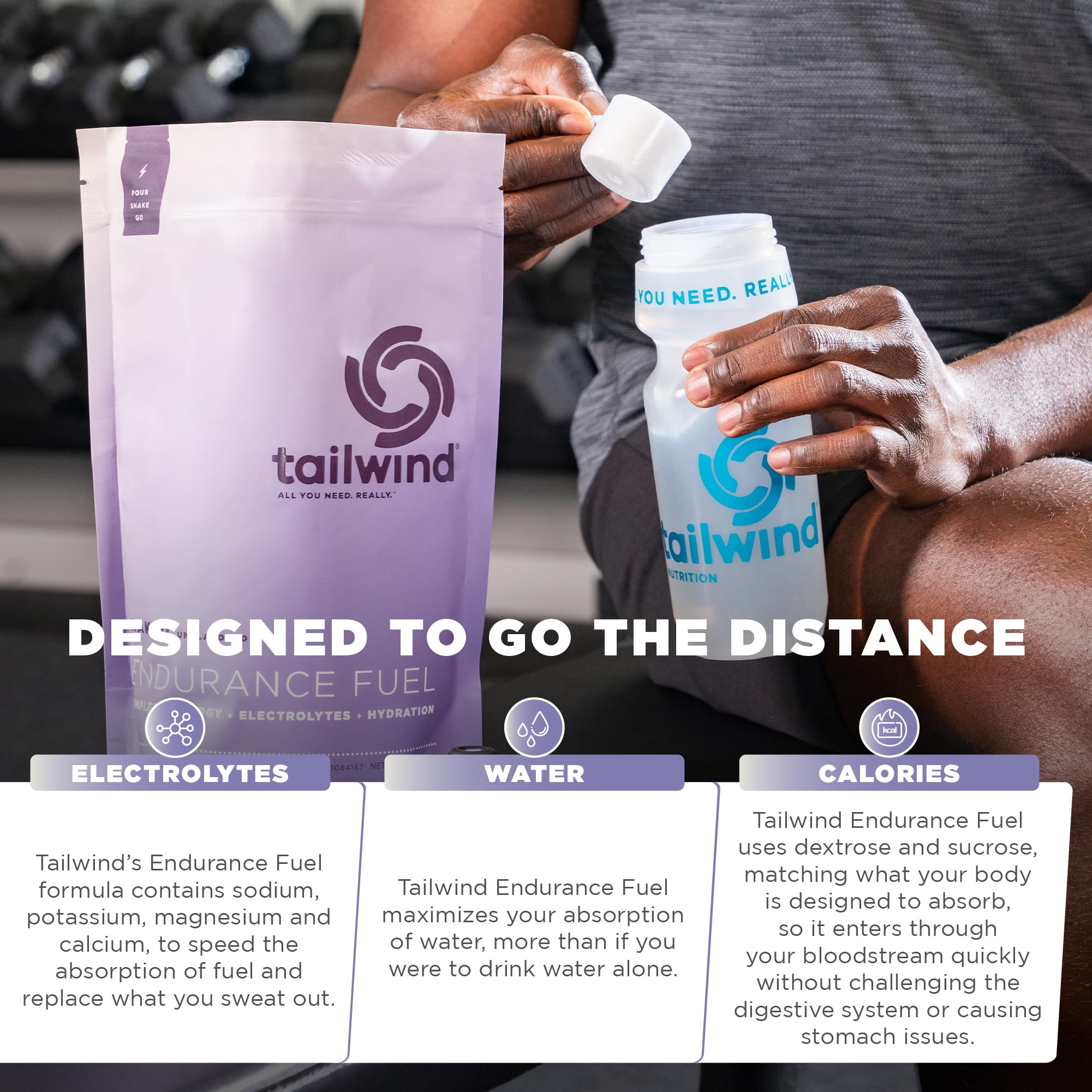 Vegan and gluten‑free Endurance Fuel label highlights clean ingredients