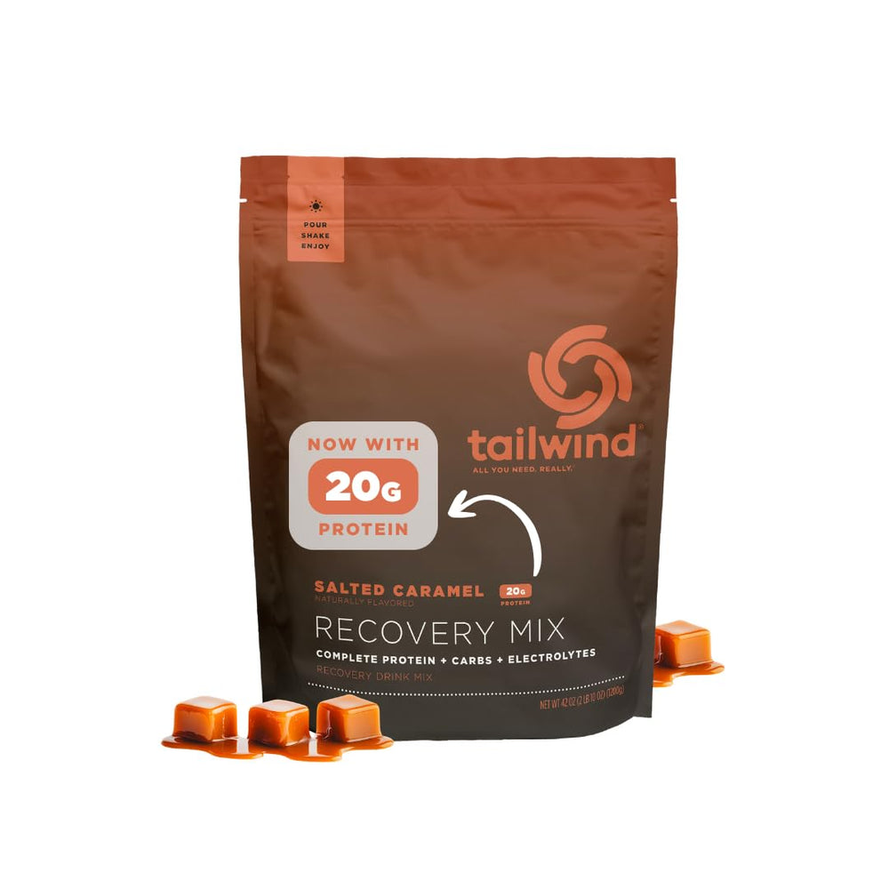 Tailwind Recovery Mix bottle pour supports post-workout hydration.