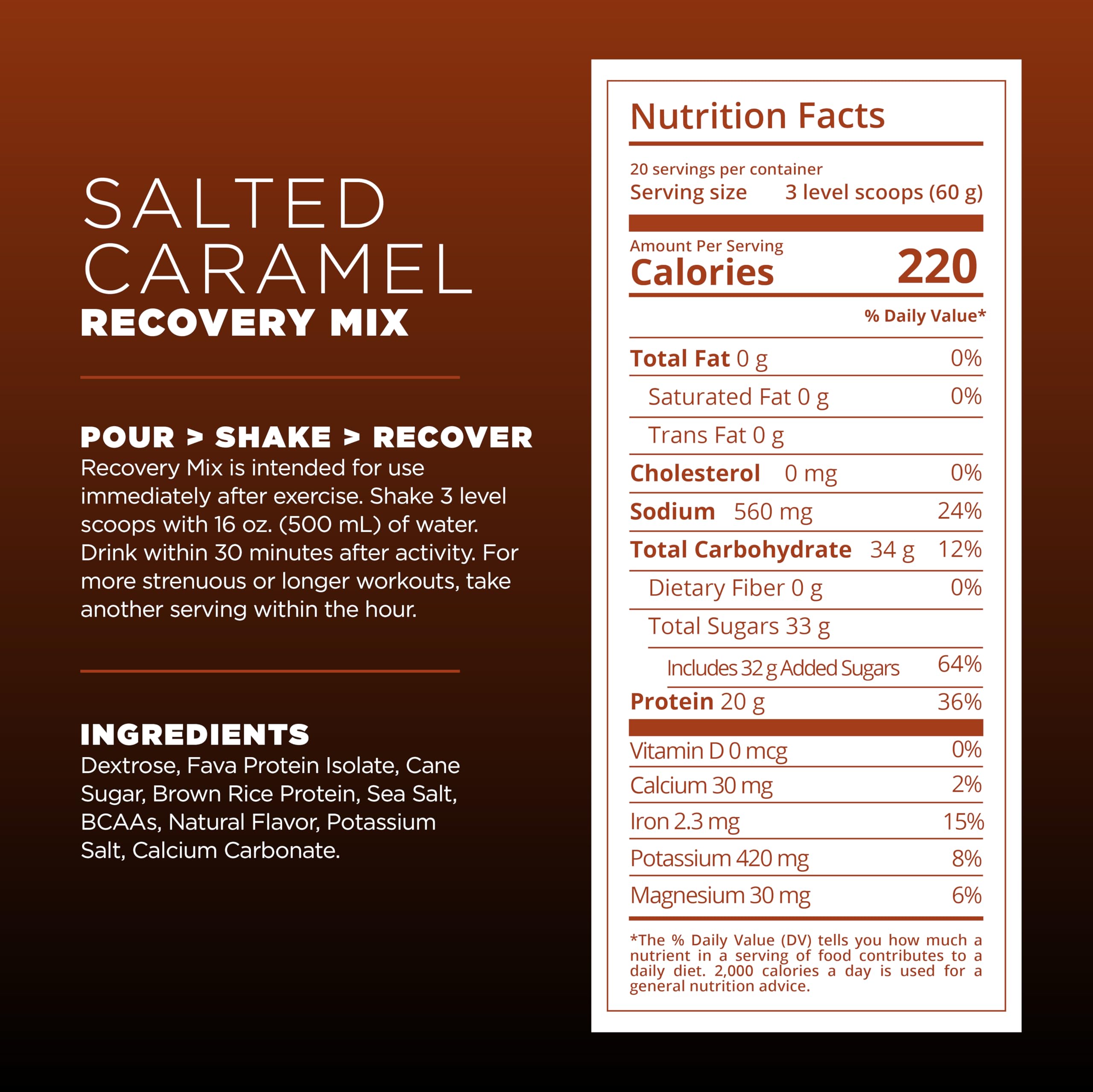 Tailwind Recovery Mix chocolate flavor in shaker for recovery.