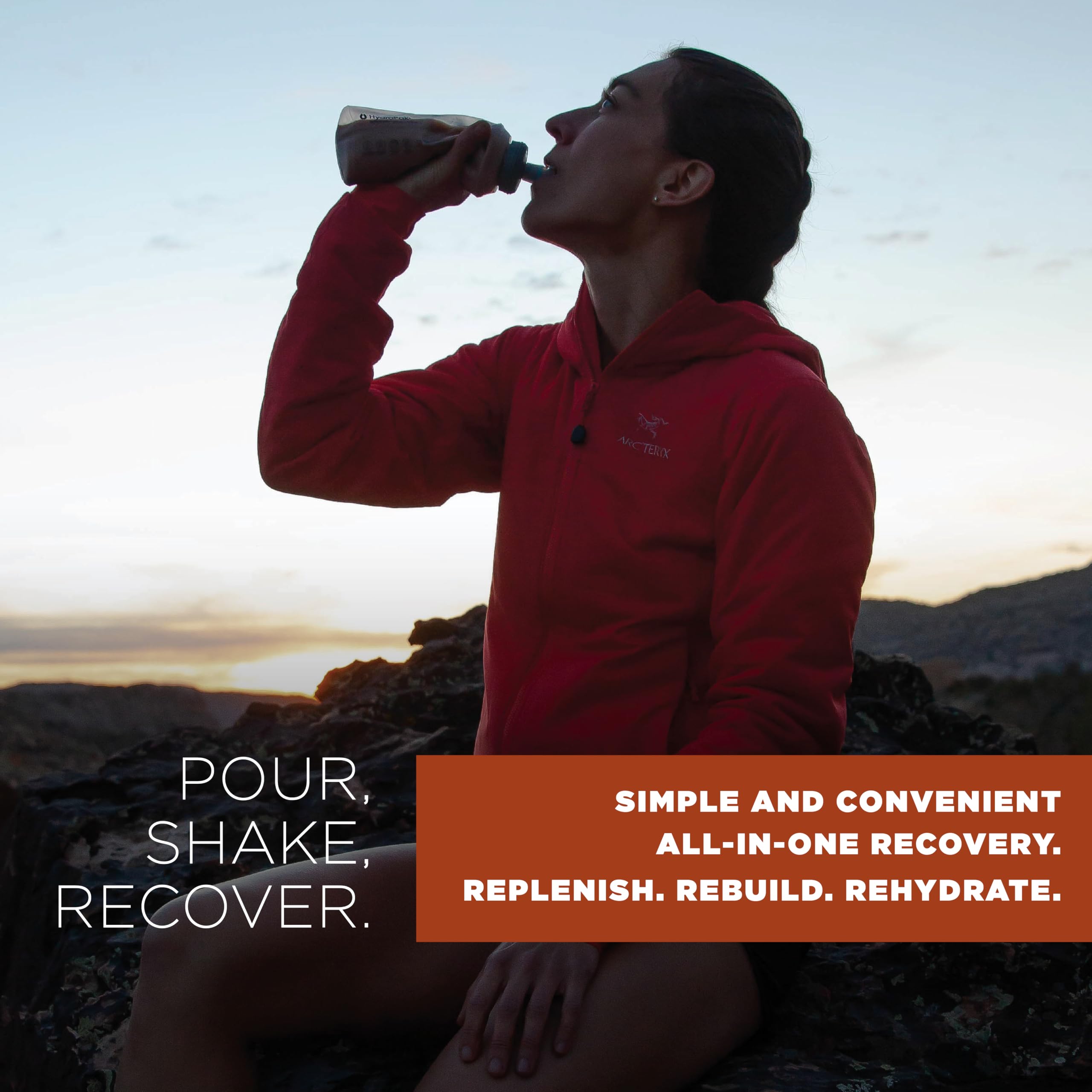 Tailwind Recovery Mix vanilla flavor in glass after run.