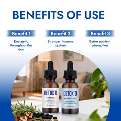 TakTuqa DETOXD dropper close-up shows easy dosing for daily use