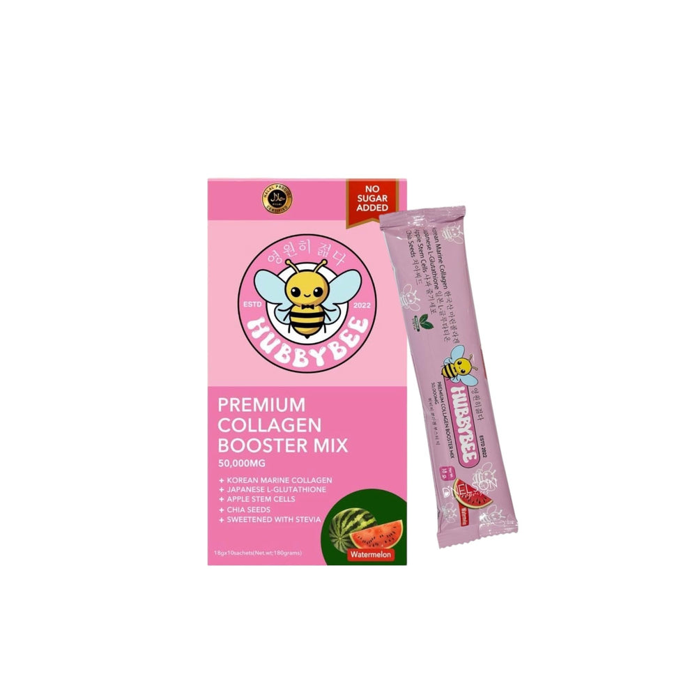 Tala Glow Hubby Bee collagen booster mix pour in Watermelon flavor supports a refreshing daily routine.