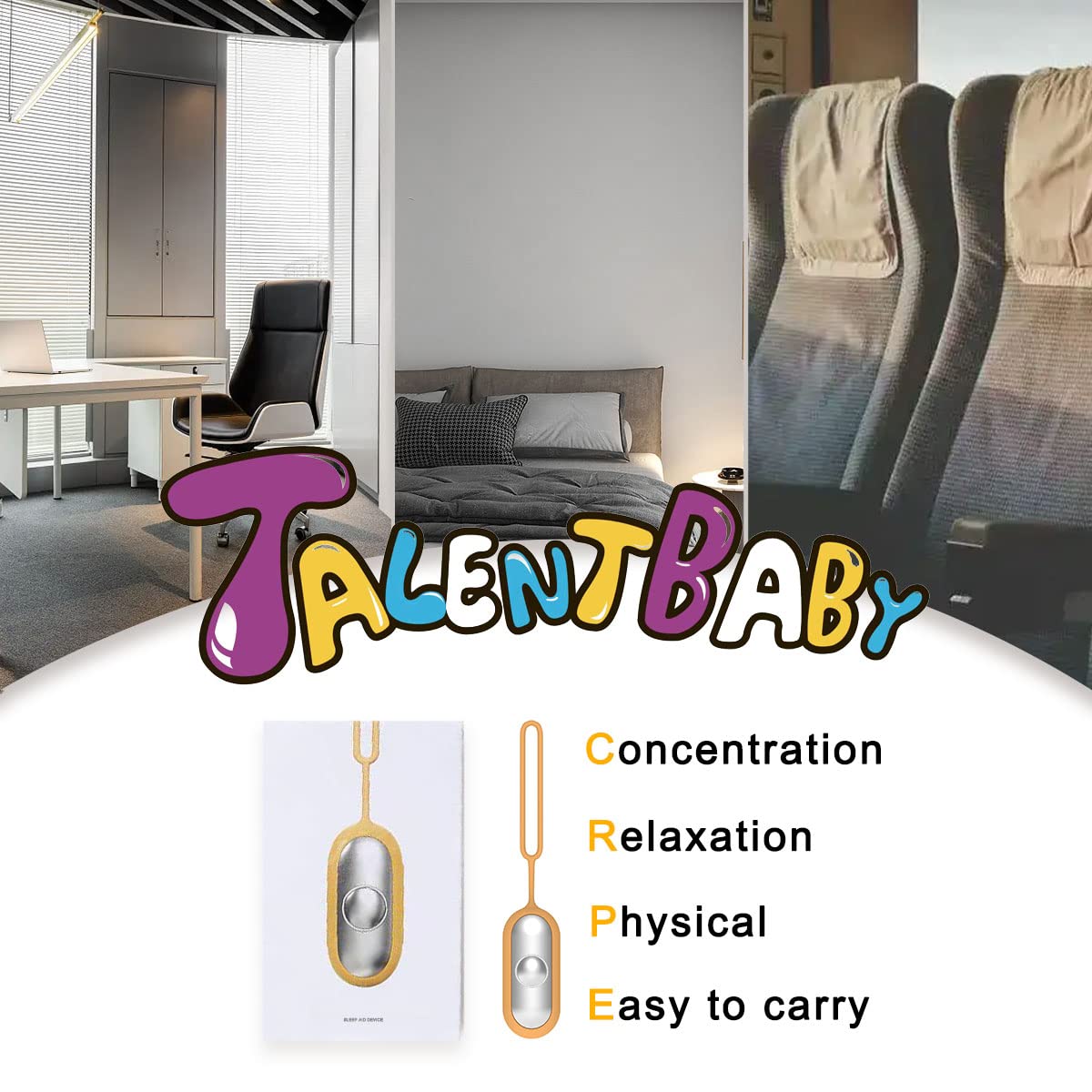 TALENTBABY gentle low-frequency vibrations help promote calm focus.
