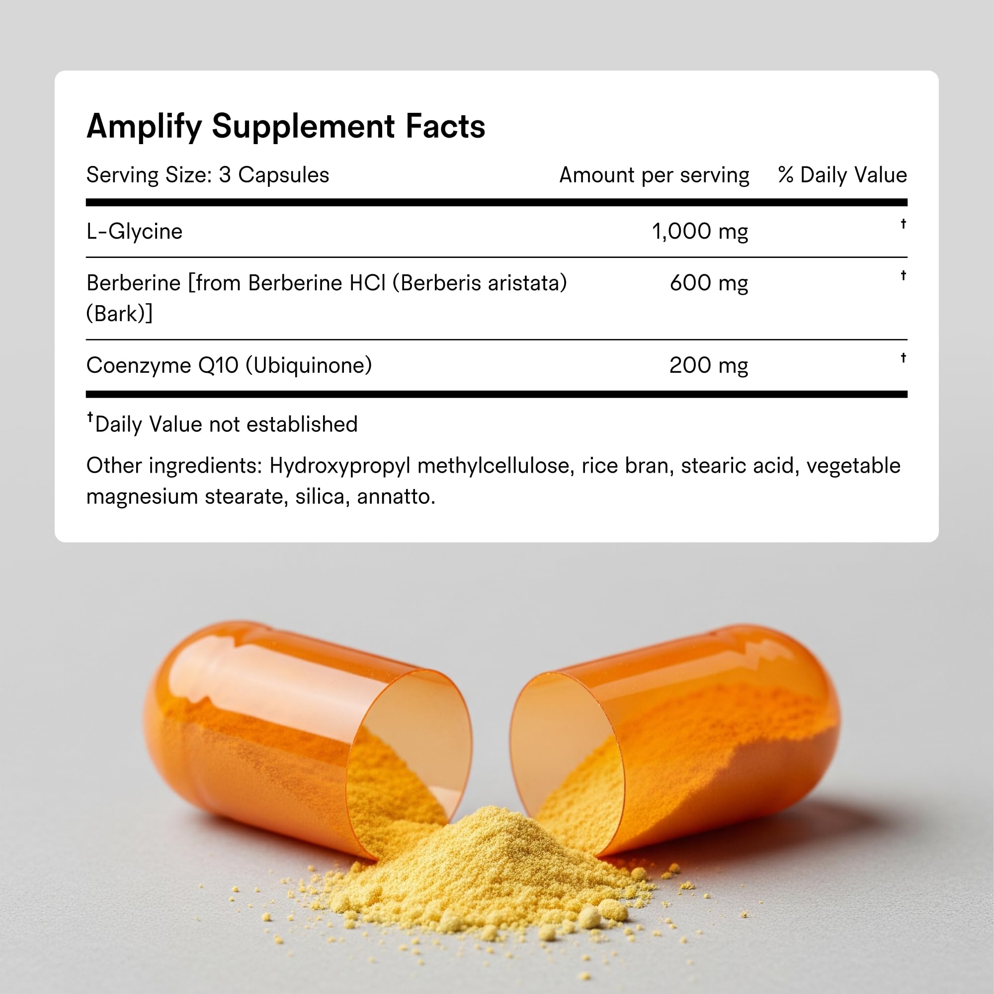 CoQ10 ingredient image for Tally Health Amplify signals mitochondrial energy support.