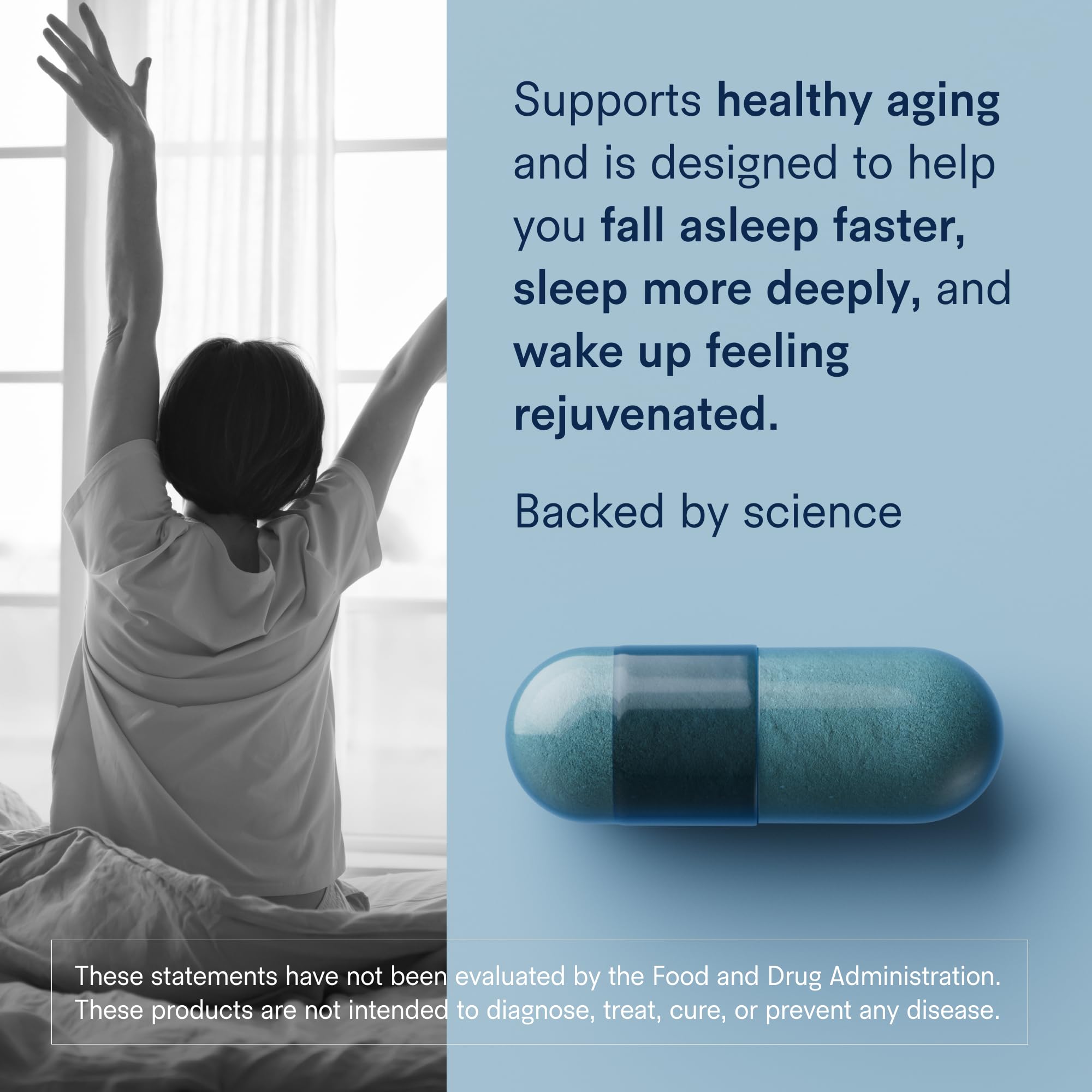 Capsules close-up highlighting magnesium bisglycinate in the formula.