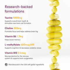 Tally Health Sharpen vegan label emphasizes clean, non-GMO formula.