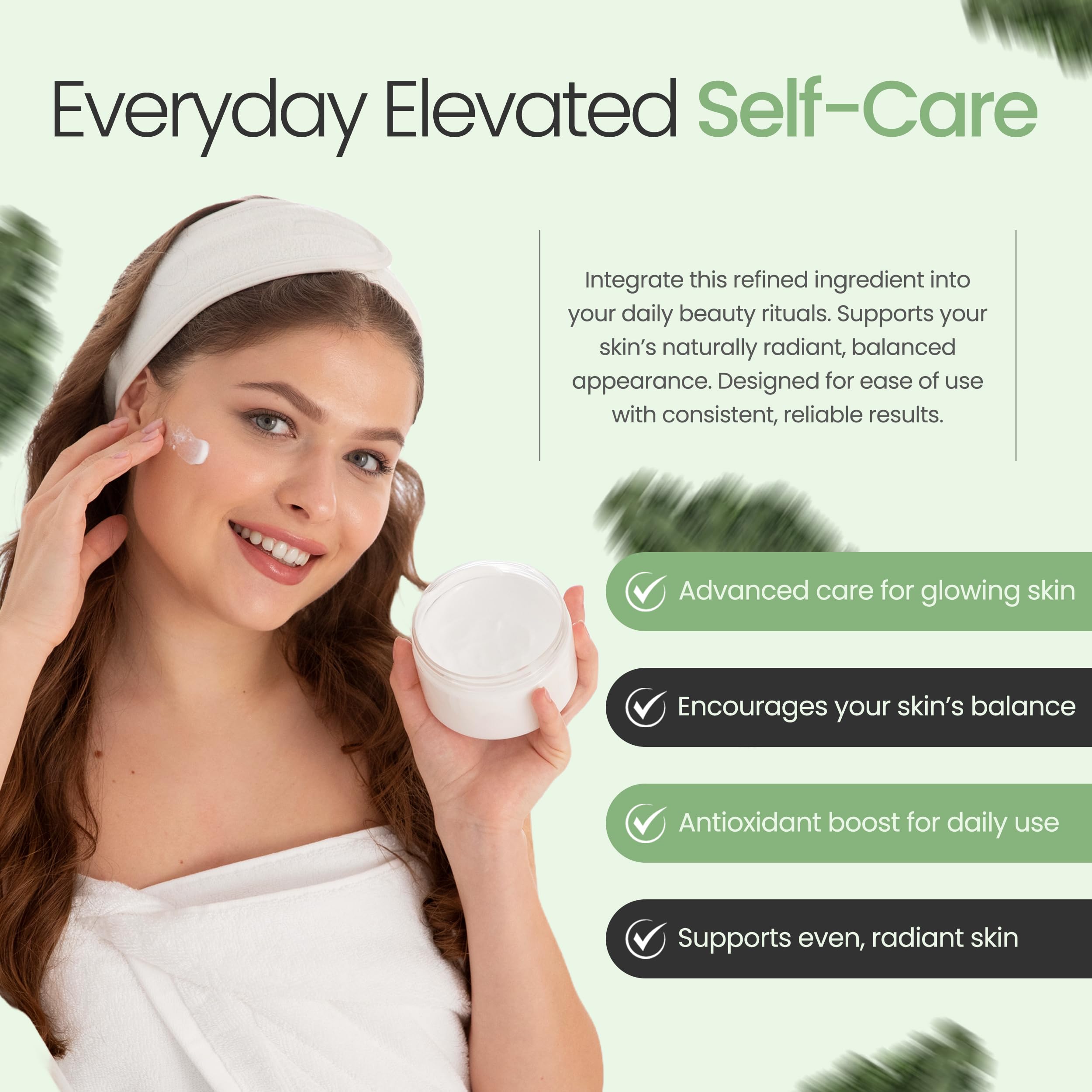 Talsen Chemicals glutathione powder shown for easy patch mask mixing.
