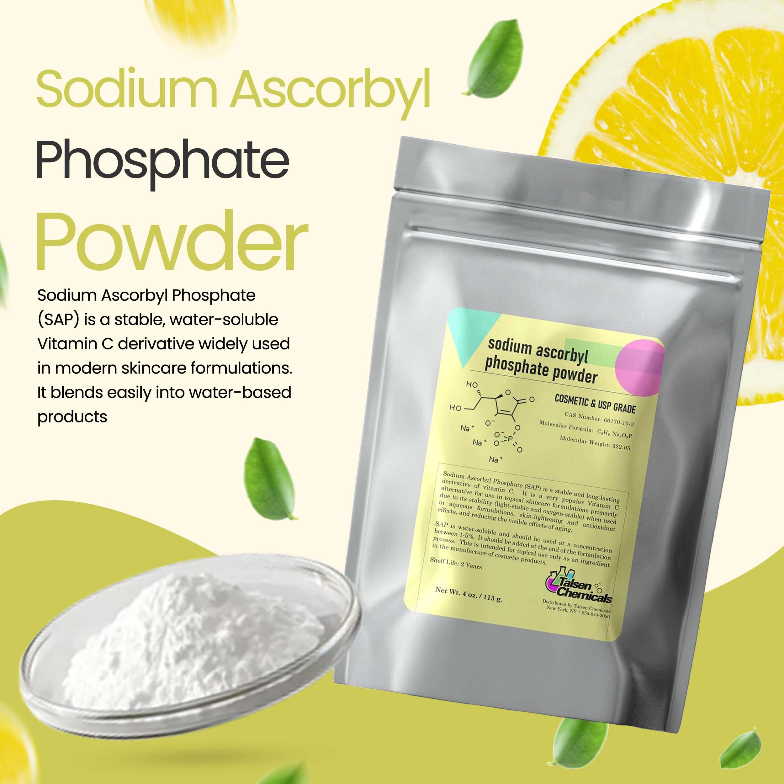 Talsen Chemicals SAP powder container closeup for precise dosing in skincare formulas
