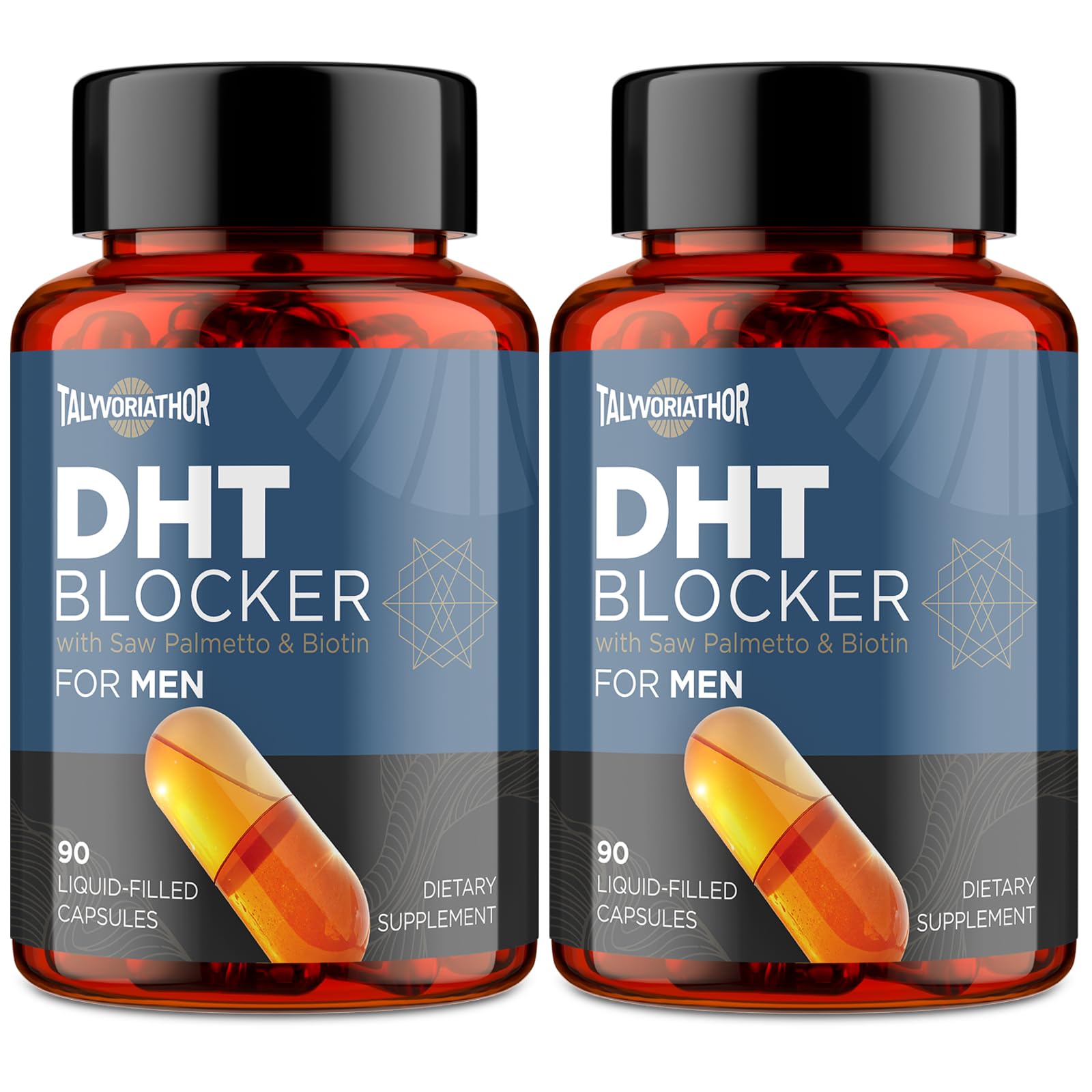 Talyvoriathor DHT Blocker bottle displayed for hair health support.