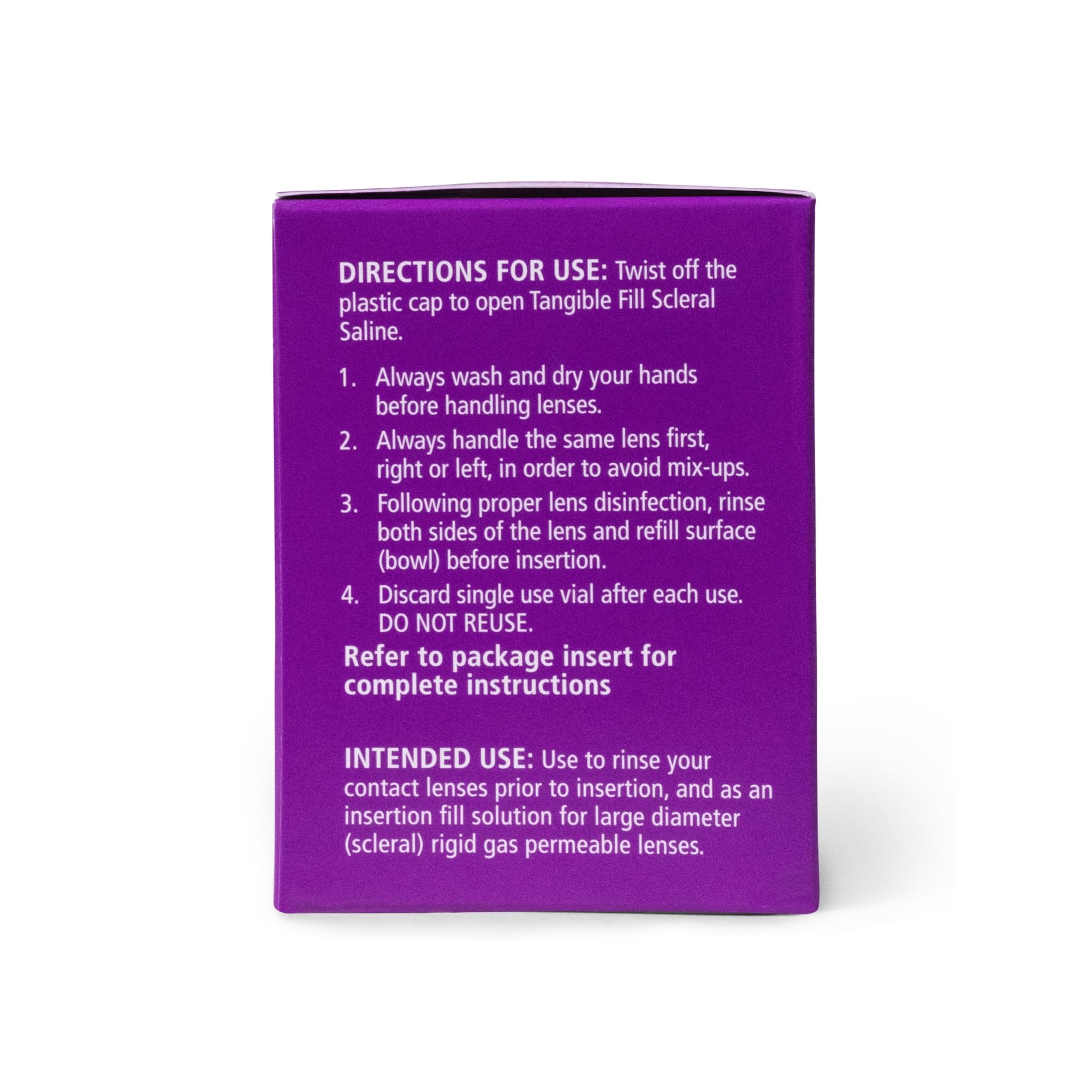 Tangible Fill application setup demonstrates ready-to-use lens care vials.