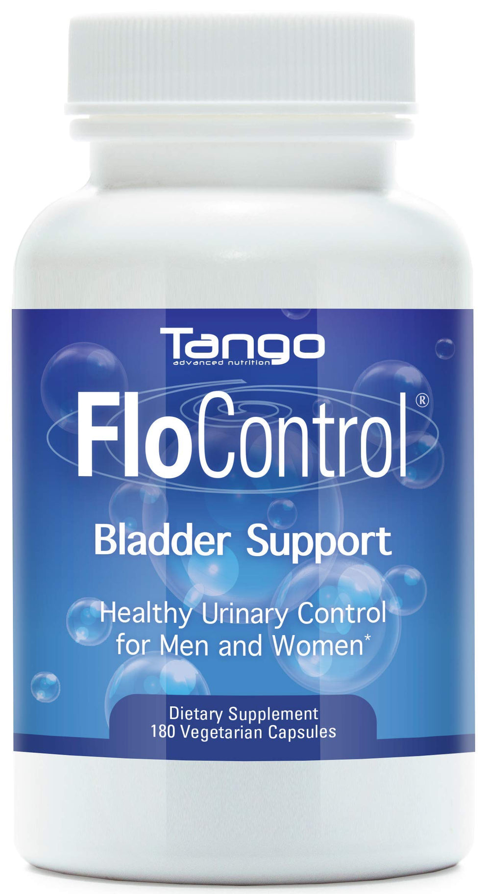 Tango FloControl bottle front view highlighting natural bladder support.