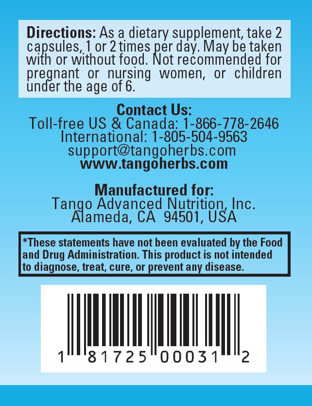 Tango OsteoPhase bottle label detail emphasizing calcium balance benefits.