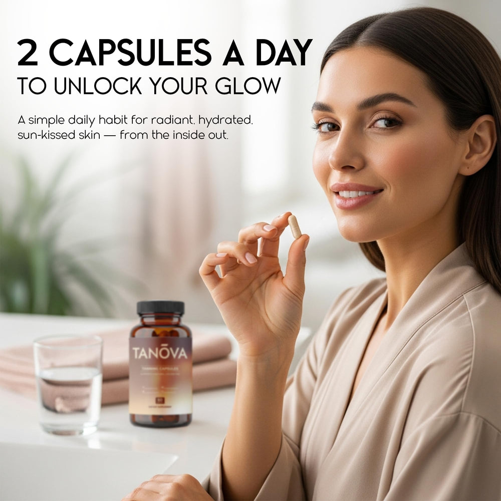 Tanova glass bottle pour demonstrates convenient supplementation
