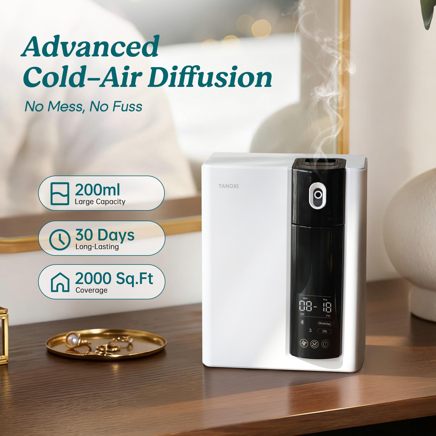Tanoxi remote control for easy diffuser operation.