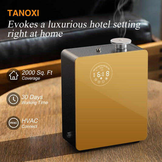 Tanoxi diffuser HVAC integration for even scent distribution.