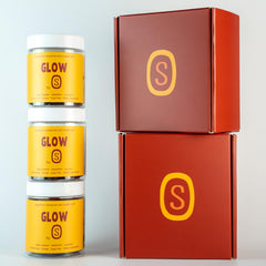 TANSOLARA Glow Gummies lifestyle shot suggesting radiant skin under sunlight.