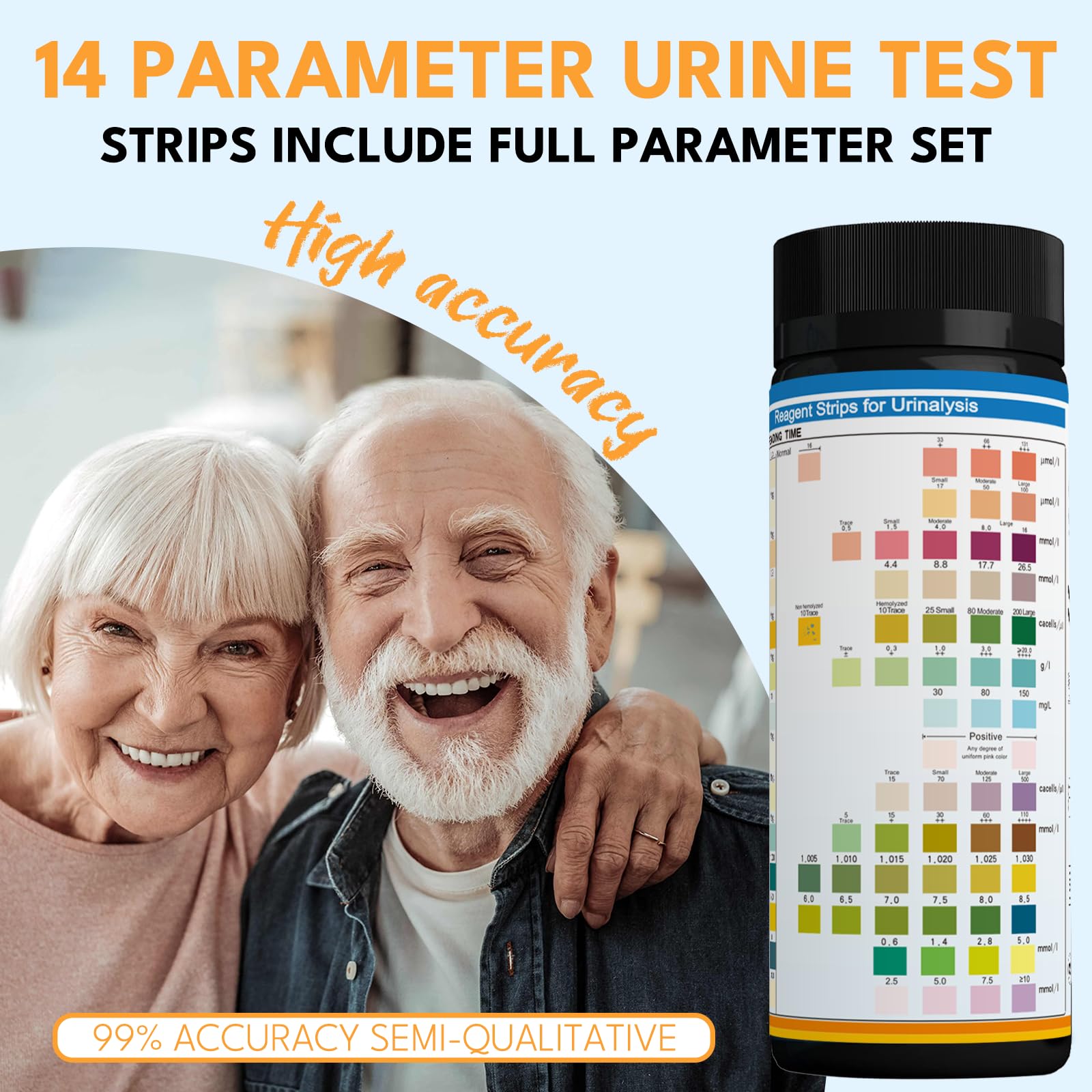 Tansozhe 14-URS test strip dipping urine image supports rapid at-home results.