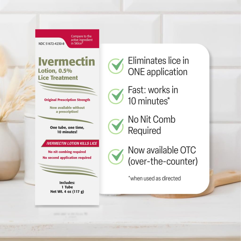 TARO Ivermectin Lotion packaging shows prescription-strength formula.