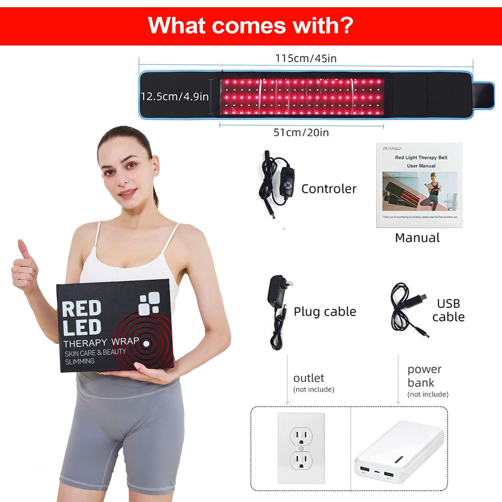 Tashi red light therapy belt in use during a calming routine