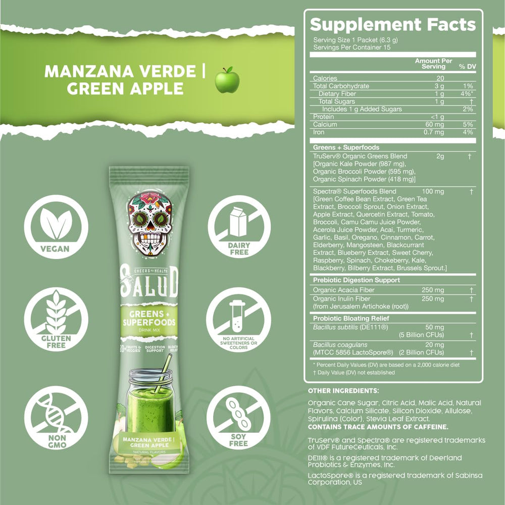 Taste Salud 20+ fruits and vegetables blend with vibrant color and daily nutrition.