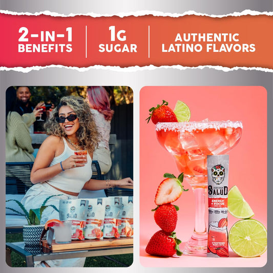 Taste Salud Agua Fresca mix served in glass showing refreshing flavor and hydration.