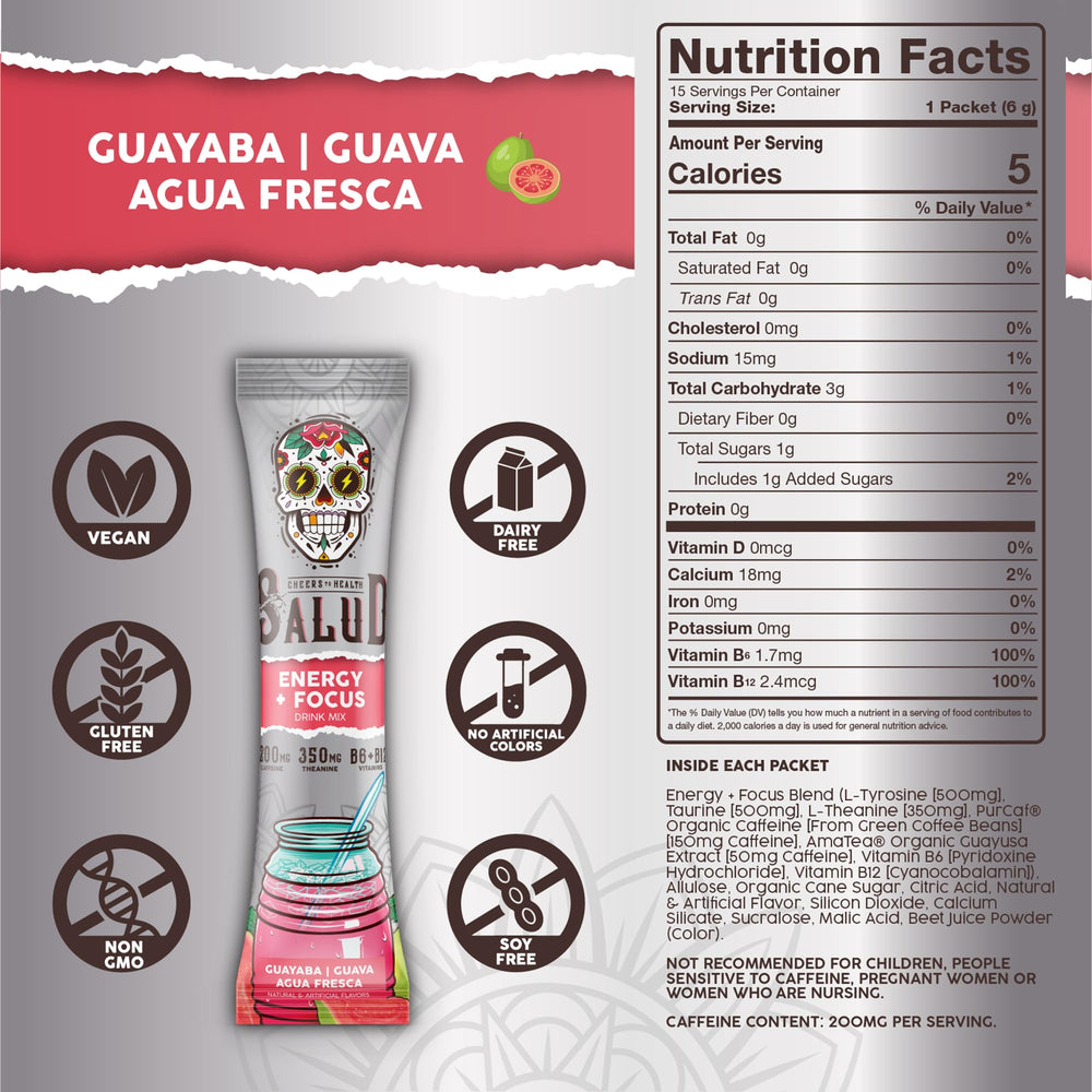 Taste Salud PurCaf and AmaTea caffeine sources for clean energy.