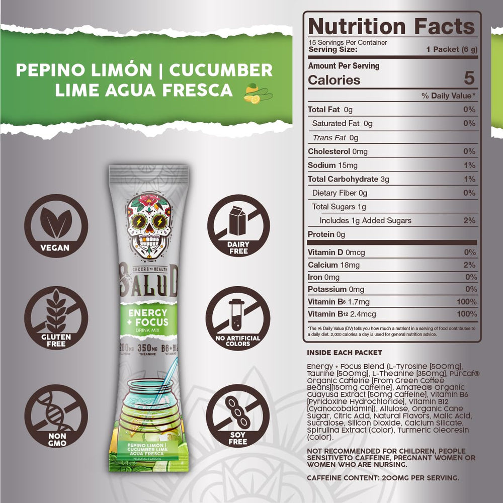 Taste Salud cucumber lime flavor close-up highlighting crisp taste