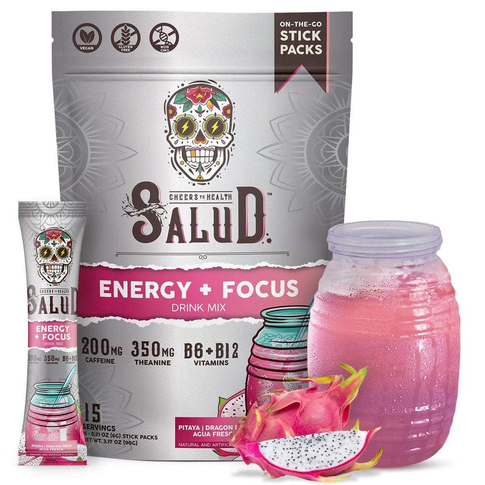Taste Salud dragon fruit stick-pack ready to mix for a clean-energy boost