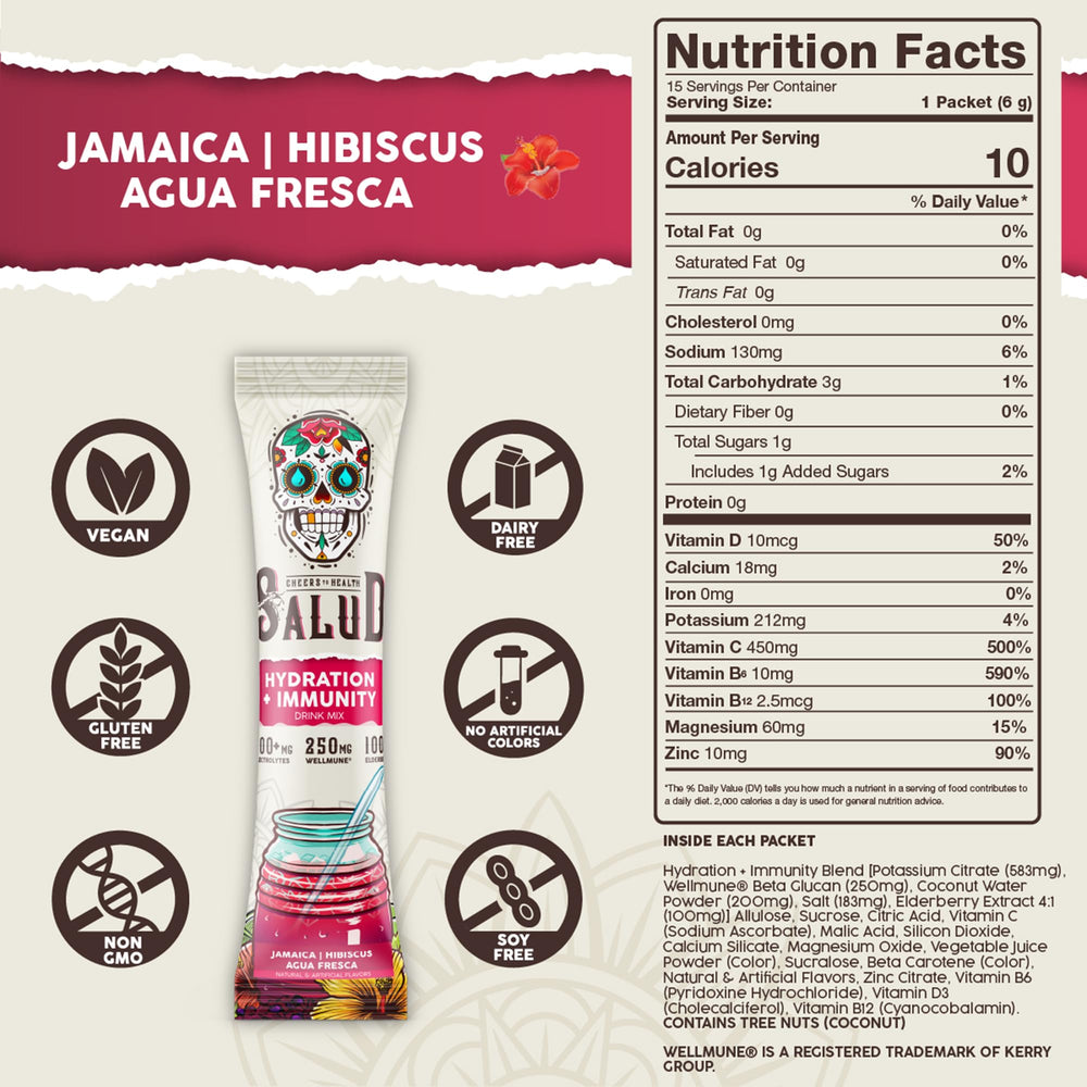 Taste Salud electrolyte powder with coconut water for balanced hydration