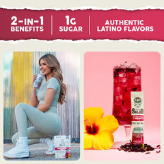 Taste Salud hibiscus agua fresca packet dissolve in water for flavor boost