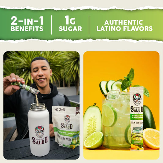 Taste Salud immune-support blend with Wellmune and elderberry for daily resilience.