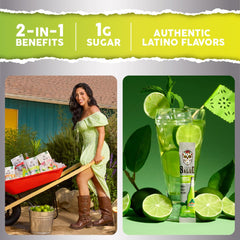 Taste Salud x Jarritos bottle pouring into a glass to show a clean energy moment.