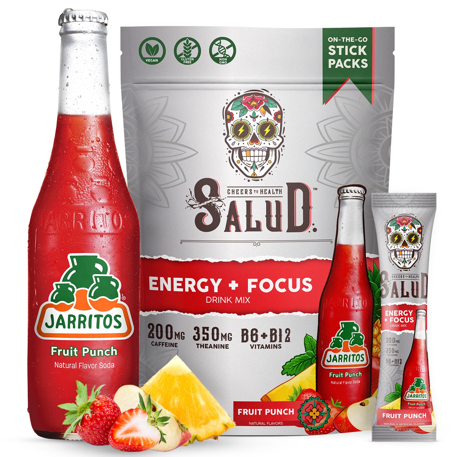 Taste Salud Jarritos energy stick pack on the go delivers clean energy.