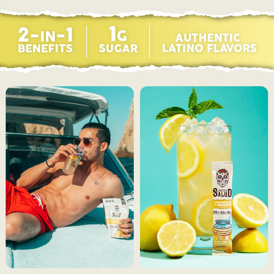 Taste Salud lemonade agua fresca drink mix ready to shake for daily refreshment