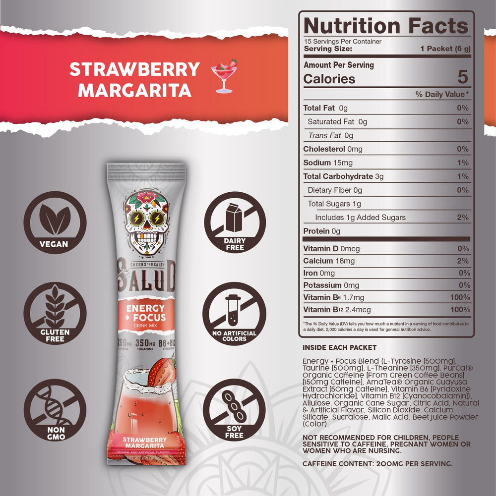Taste Salud Organic caffeine blend from PurCaf and AmaTea for clean energy.