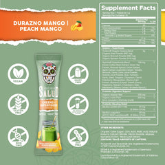 Taste Salud organic greens and fruits ingredients showcase a nutrient-dense blend
