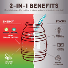 Taste Salud PurCaf and AmaTea caffeine sources for balanced energy.