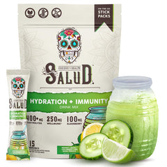 Taste Salud 2in1 hydration packet with cucumber lime for refreshing on-the-go hydration.