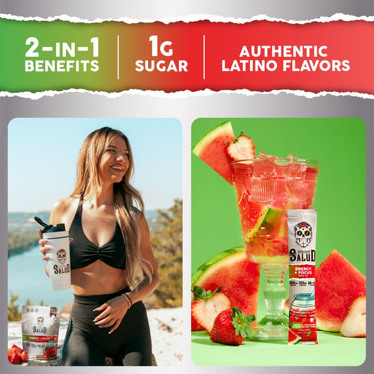 Taste Salud strawberry watermelon flavor glass evokes refreshing agua fresca experience.
