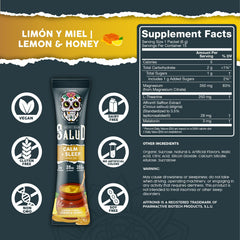 Taste Salud water dissolves into honey lemon flavor for a refreshing bedtime drink.