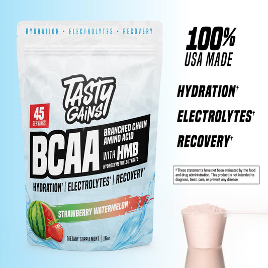 TASTY GAINS amino energy powder dissolving for workout energy and focus