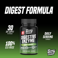TASTY GAINS immunolin gut repair ingredient label emphasizes immune support and lining protection.