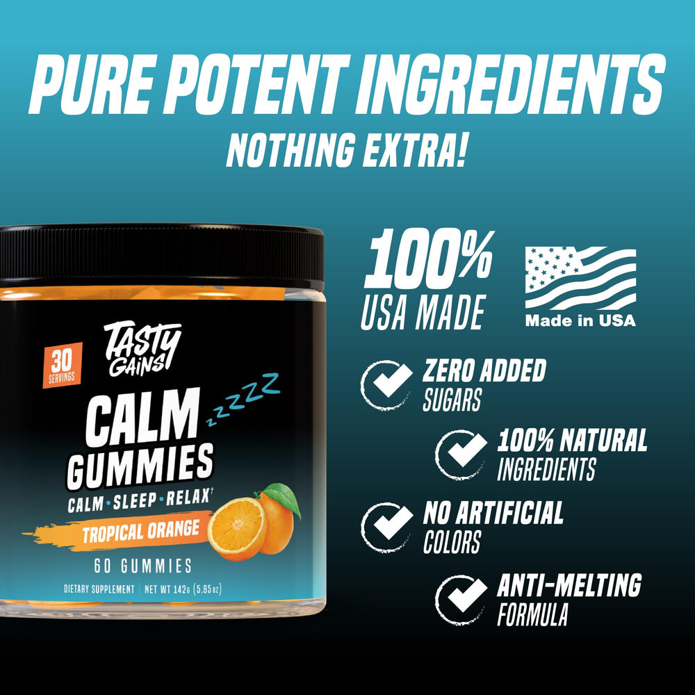 TASTY GAINS Magnesium Gummies kid-use scene shows kid-friendly sleep support