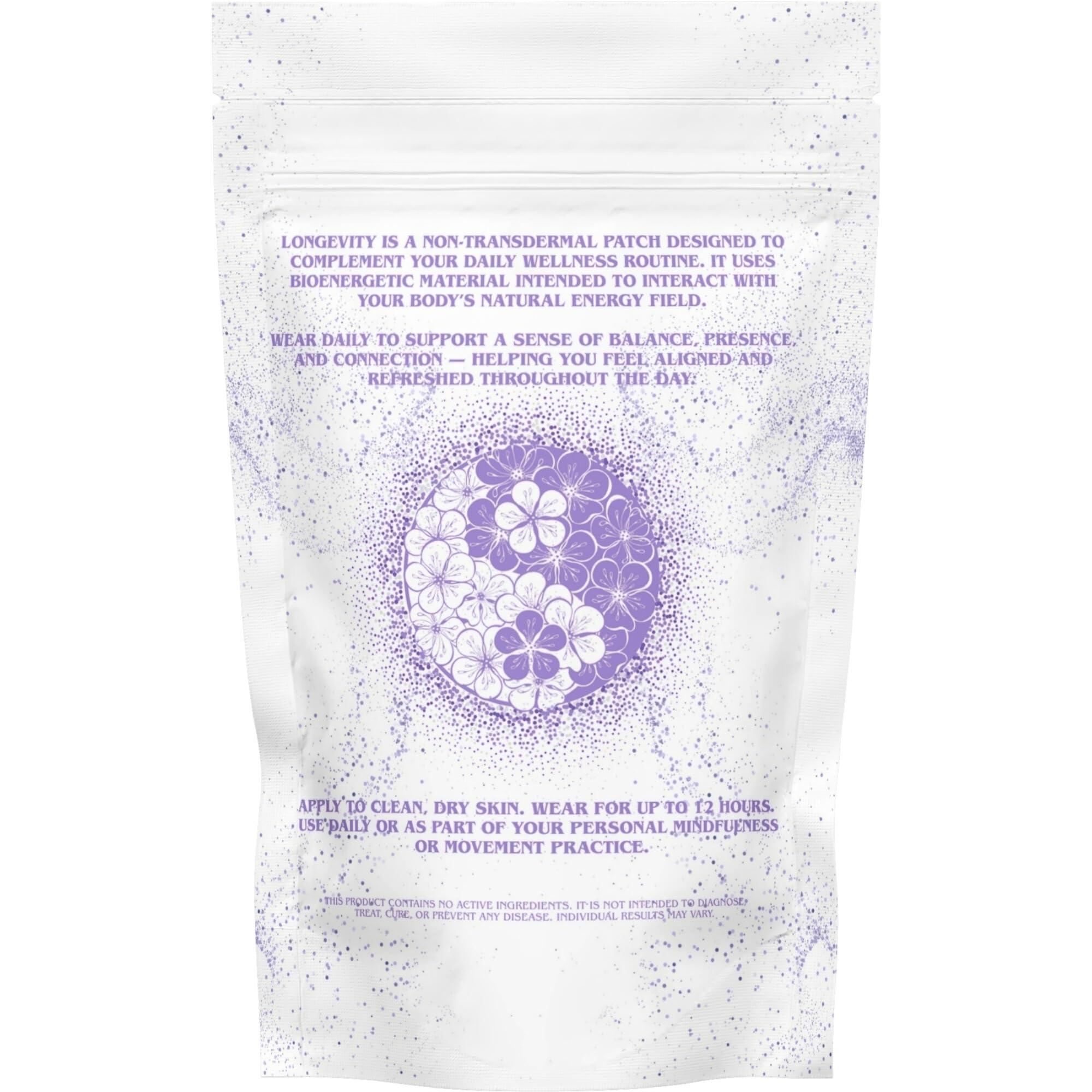 TAT2 Longevity Patch on the neck helps support a grounded, centered feeling.