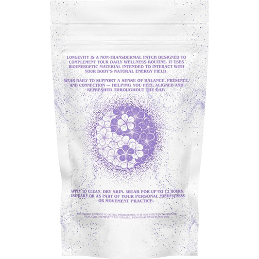 TAT2 Longevity Patch on the neck helps support a grounded, centered feeling.