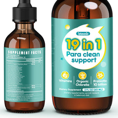 Tatavonix 19-in-1 bottle displayed for gentle family gut cleanse.
