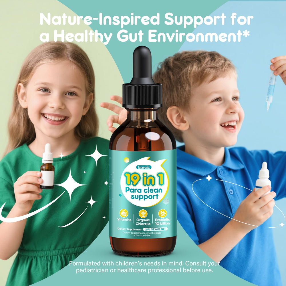 Tatavonix drops easily mix into a glass for digestion.
