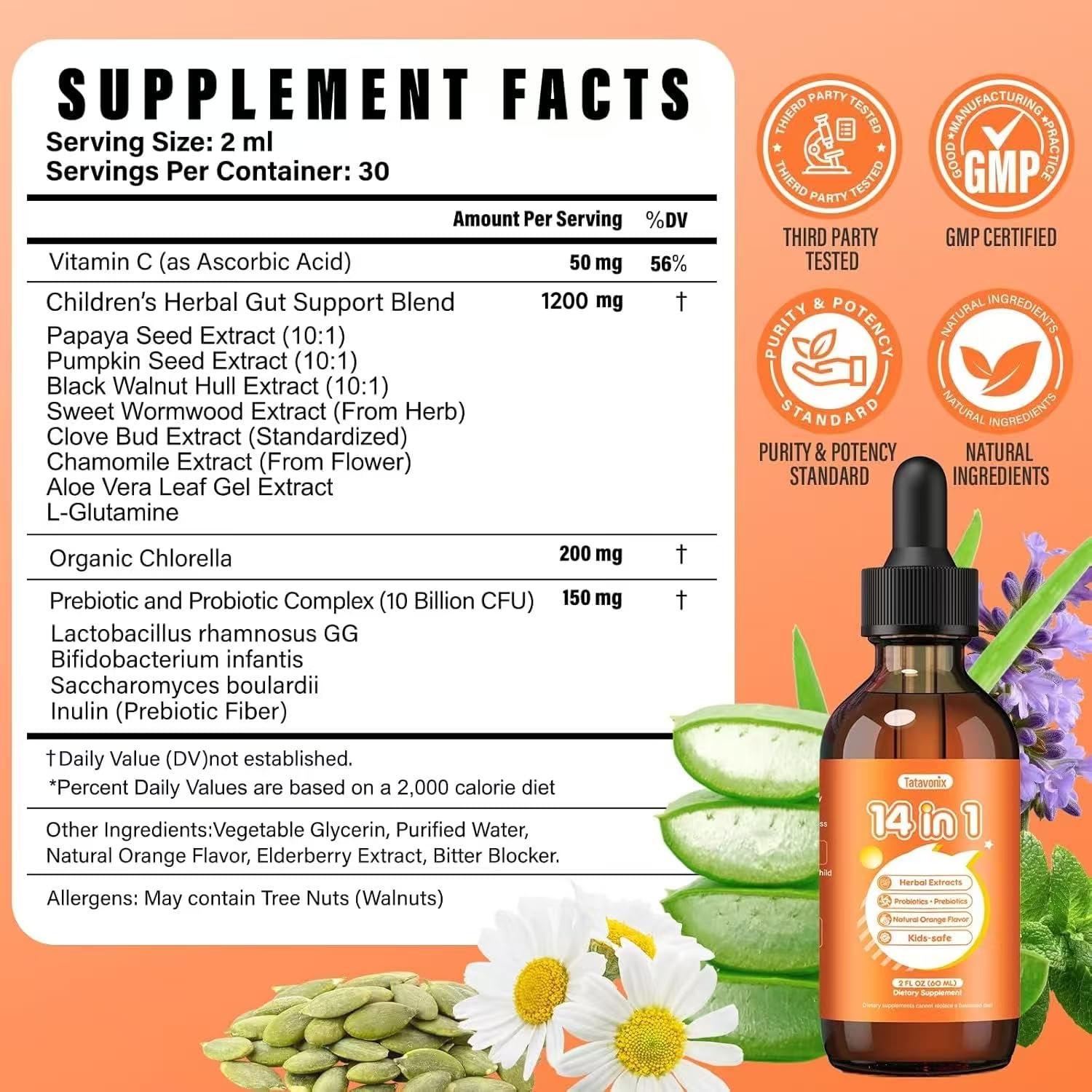 Tatavonix plant-based detox blend highlighting natural ingredients